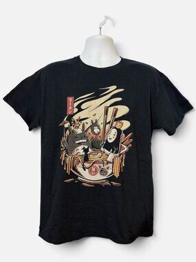 Gildan Large Studio Ghibli Ramen Graphic T-Shirt